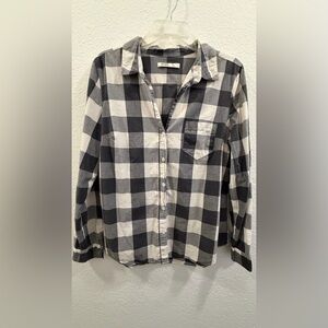 [Old Navy] Black and White Plaid Shirt